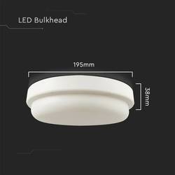 V-TAC 10200 VT-8096 stropní svítidlo LED Energetická třída (EEK2021): F (A - G) 18 W bílá