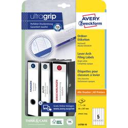 Avery-Zweckform štítky složek L4758-10 38 x 297 mm papír bílá trvalé 50 ks