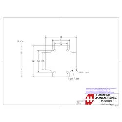 Hammond Electronics 1556BPL Vnitřní destička (d x š) 71 mm x 71 mm hliník 1 ks