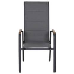 Siena Garden Tesoro N40080 zahradní židle hliník, teakové dřevo antracit (matný), šedá, přírodní