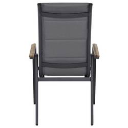 Siena Garden Tesoro N40080 zahradní židle hliník, teakové dřevo antracit (matný), šedá, přírodní
