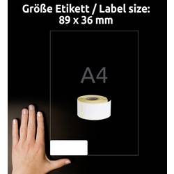 Avery-Zweckform etikety v roli kompatibilní náhradní DYMO, Seiko 99012, S0722400 89 x 36 mm papír bílá 520 ks trvalé Adresní nálepky AS0722400
