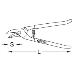 KS Tools 118.0148 Děrované nůžky, levořezné