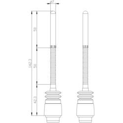 Siemens 3SE50000AR01 3SE5000-0AR01 hlava pohonu s LED elementem pružinová tyč černá 1 ks Piece