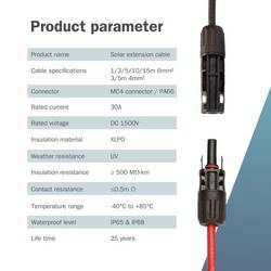 Digitus DK-SCEC66-0050 DK-SCEC66-0050 prodlužovací solární kabel 6 mm² Délka kabelu 5 m