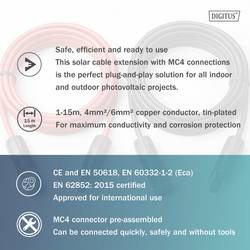 Digitus DK-SCEC66-0050 DK-SCEC66-0050 prodlužovací solární kabel 6 mm² Délka kabelu 5 m