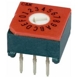 C & K Switches CRD16CM0CB Rotay Switch CRD Series kódovací přepínač hexadecimální, komplementární 1 ks Tube
