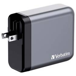 Verbatim GNC-140 GaN cestovní nabíječka, GaN, s adaptérem pro Evropu, s britským adaptérem, s americkým adaptérem, 1x USB A , 3x USB-C®, 140 W, Dodávka