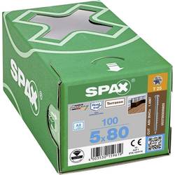 SPAX 0537000500803 R 88192 Zylinderkopf T-STAR šroub do dřeva 5 mm 80 mm T-STAR plus nerezová ocel A2 100 ks
