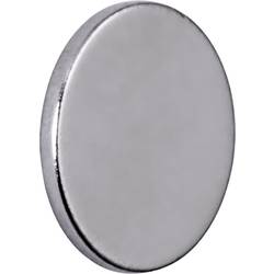 Maul neodymový magnet (Ø x v) 10 mm x 1 mm disk stříbrná 10 ks 6166196
