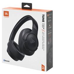 JBL Tune 720BT sluchátka uzavřená (Over Ear) Bez kabelu, Bluetooth®, kabelová stereo černá regulace hlasitosti, Vypnutí zvuku mikrofonu Hi-Fi