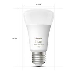 Philips Hue LED žárovka 871951429117100 Energetická třída (EEK2021): F (A - G) Hue White & Col. Amb. Einzelpack 800lm 75W E27 11 W teplá až studená bílá