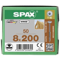 SPAX 0251010802005 R 88193 m.Spitze/T-STAR šroub do dřeva 8 mm 200 mm T-STAR plus ocel WIROX 50 ks