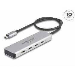 Delock 64231 USB Hub 4 porty USB-C® USB 3.2 Gen2 10 GBit/s s konektorem USB C šedá 64231