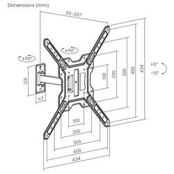 My Wall HEG5L TV držák na zeď 58,4 cm (23) - 165,1 cm (65) nakláněcí, naklápěcí