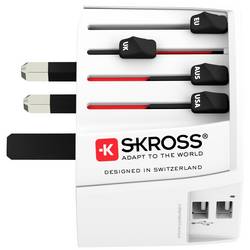 Skross 1.302960 cestovní adaptér MUV USB (2xA)