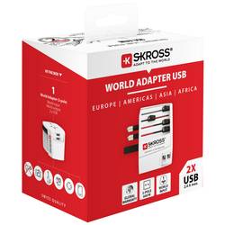 Skross 1.302960 cestovní adaptér MUV USB (2xA)