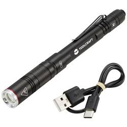 TOOLCRAFT TO-8254890 mini svítilna, penlight napájeno akumulátorem SMD LED 300 lm černá