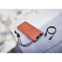Intenso F10000 powerbanka Li-Pol, 10000 mAh, Quick Charge, Dodávka energie, USB-A, USB-C®, oranžová, Indikátor stavu