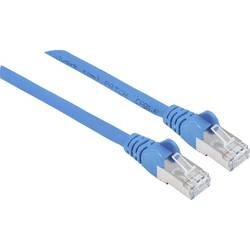 Intellinet 740661 RJ45 síťové kabely, propojovací kabely CAT 6A S/FTP 0.50 m modrá fóliové stínění, stínění pletivem, stíněný, bez halogenů 1 ks