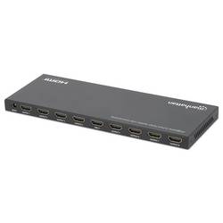 Manhattan 4K@60Hz 8-Port HDMI-Splitter EDID-Schalter für Downscaling schwarz 8 portů HDMI rozbočovač kovový ukazatel, UHD, možnost 3D přehrávání 3840 x 2160