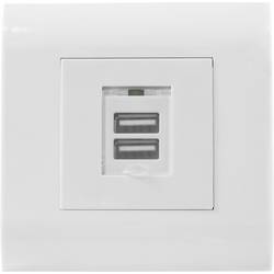 Intellinet 772211 2násobný USB nabíjecí zásuvka do zdi s USB IP20 bílá