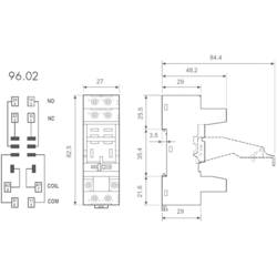 Finder 96.02 patice pro relé Finder řada 56, Tray, 1 ks