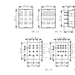 Finder 94.14 patice pro relé Finder řada 55, Finder 55.32, Finder 55.34, Tray, 1 ks