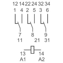 Finder 55.33.9.024.0010, 55.33.9.024.0010-10 zátěžové relé, monostabilní, 1 cívka, 400 V/AC, 10 A, 1 ks