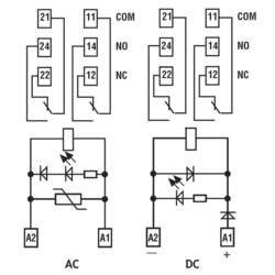 Finder 4C.02.8.230.0060 reléový modul, 230 V/AC, 8 A, 2 přepínací kontakty, Tray, 1 ks