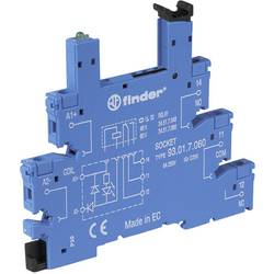 Finder 93.01.8.240 patice pro relé S úchytným třmenem , s LED diodou, S EMV odrušením , Finder řada 34, (d x š x v) 88 x 6.2 x 76 mm, Tray, 10 ks