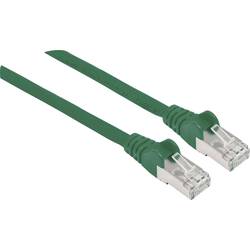Intellinet 736824 RJ45 síťové kabely, propojovací kabely CAT 6A S/FTP 3.00 m zelená fóliové stínění, stínění pletivem, bez halogenů 1 ks