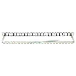 Intellinet 24-Port Patchpanel geschirmt und unbestückt 0,5 HE schwarz für Keystone-Jacks 483 mm (19) nevybavený specifikací 0.5 U černá neosazený