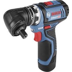 Bosch Professional GSR 12V-15 FlexiClick aku vrtací šroubovák, 12 V, 2 Ah Li-Ion vč. 2x aku, vč. nabíječky, vč. příslušenství, kufřík, 06019F6000
