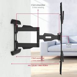 Hama TV držák na zeď 94,0 cm (37) - 190,5 cm (75) naklápěcí, nakláněcí