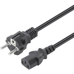 Manhattan napájecí kabel [1x zástrčka C13 - 1x zástrčka s ochranným kontaktem] 1 m černá