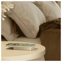 ZENS ZEPP10W/00 powerbanka Li-Ion, 10000 mAh, Bezdrátové nabíjení Qi, USB, bílá
