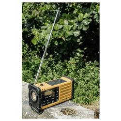 Sangean MMR-88 DAB+ A500559 outdoorové rádio, DAB+, FM, nouzové rádio, s USB nabíječkou, stolní lampa, Solární panel, Ruční klika, černá, žlutá