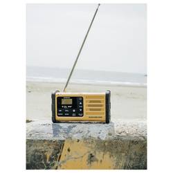 Sangean MMR-88 DAB+ A500559 outdoorové rádio, DAB+, FM, nouzové rádio, s USB nabíječkou, stolní lampa, Solární panel, Ruční klika, černá, žlutá