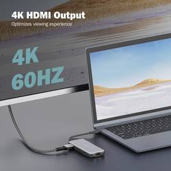 Digitus USB-C® dokovací stanice DA-70914 vč. funkce nabíjení, integrovaná čtečka karet, napájení USB-C®