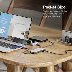 Digitus USB-C® dokovací stanice DA-70914 vč. funkce nabíjení, integrovaná čtečka karet, napájení USB-C®
