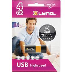Xlyne Wave USB flash disk 4 GB černá, oranžová 7104000 USB 2.0