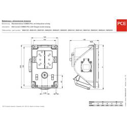 PCE 96061551 CEE zásuvka na stěnu, 16 A, 5pólová, 400 V, 1 ks