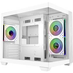 Cooler Master Elite 481 mini tower PC skříň bílá 3 předinstalované LED ventilátory, boční okno