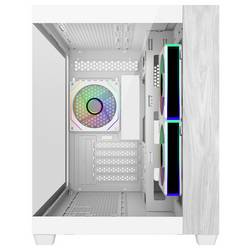 Cooler Master Elite 481 mini tower PC skříň bílá 3 předinstalované LED ventilátory, boční okno
