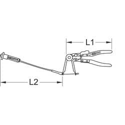 KS Tools 1151041 kleště na hadicové spony 200 mm 1 ks