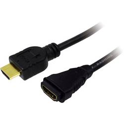 LogiLink HDMI prodlužovací kabel Zástrčka HDMI-A, Zásuvka HDMI-A 3.00 m černá CH0057 4K UHD HDMI kabel