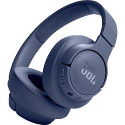 JBL Tune 720BT sluchátka uzavřená (Over Ear) Bez kabelu, Bluetooth®, kabelová stereo modrá regulace hlasitosti, Vypnutí zvuku mikrofonu Hi-Fi