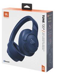 JBL Tune 720BT sluchátka uzavřená (Over Ear) Bez kabelu, Bluetooth®, kabelová stereo modrá regulace hlasitosti, Vypnutí zvuku mikrofonu Hi-Fi
