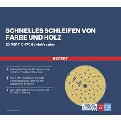 Bosch Accessories EXPERT C470 2608901095 brusné papíry pro excentrické brusky s otvory Zrnitost 100 (Ø) 125 mm 5 ks